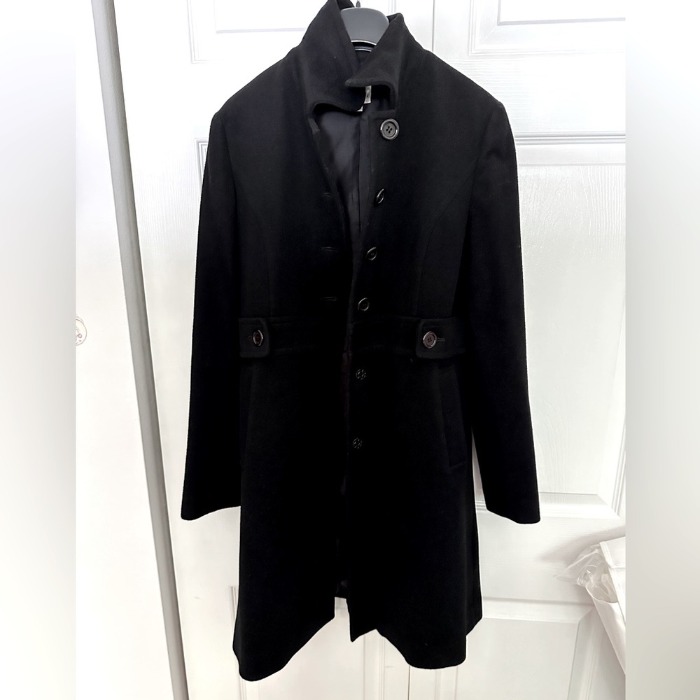 Black Peacoat with a tight waist